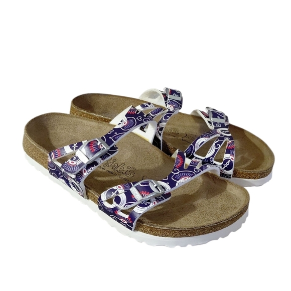 Birkies By Birkenstock Florida Colorful Printed Sandals Size 6 EU 36 - Picture 11 of 11